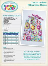 hobbylobby projects pillowcase dress sewing sewing