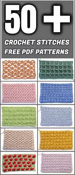 50 Crochet Stitches Free Pdf Patterns Yarn Hooks