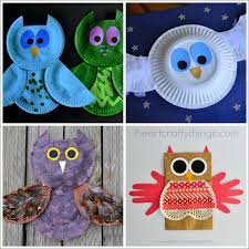 For the owl body, fold over a piece of the darker colored paper first. 8 Owl Crafts For Kids I Heart Crafty Things