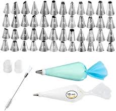 Details About 62 Piece Professional Cake Decorating Supplies Kit Tips Icing Bag Piping Nozzles
