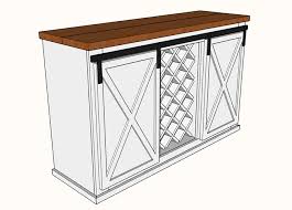This inexpensive diy console table will make you want to build your own instead of buy. Sliding Door Console With Wine Display Famous Artisan