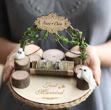 Kundengebundener Hochzeitshalter Ring Pillow Wedding Ring Holder Wedding Ring Pillow