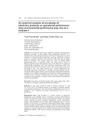 Essays about life essays about death essays about love. Pdf An Empirical Analysis Of Eco Design Of Electronic Products On Operational Performance Does Environmental Performance Play Role As A Mediator