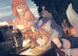 Anime girl with brown hair and green eyes clipart images. Curious Foxy Animal Ears Food Tail Brown Hair Blonde Hair Brown Eyes Sexy Hd Wallpaper Peakpx