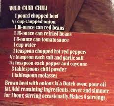 Check spelling or type a new query. Marlboro Cookbook Wild Card Chili Country Chili Recipe Foodie Recipes Marlboro Chili Recipe