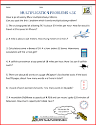 ● word problems on multiplication. Multiplication Word Problems 4th Grade