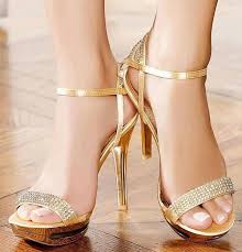 Pencil Heels Shoes For Girls Gold Sandals Heels Bridal Shoes Trending Shoes