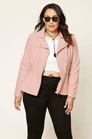 Forever 21 A Faux Leather Jacket Featuring An Asymmetrical Zippered Front Long Zippered Sleeves And A Qu Plus Size Outerwear Clothes Peplum Leather Jacket
