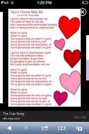 Lyrics To The Cup Song Cup Song Cups Lyrics Songs To Sing