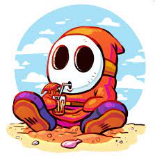 Summer Shyguy By Sir Grimmington Deviantart Com On Deviantart Super Mario Art Mario Art Cute Pokemon Wallpaper