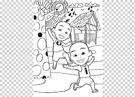 Upin ipin coloring pages are being favorited. Coloring Book Doodle Character Book Angle White Mammal Png Klipartz
