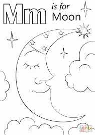 Letter M Coloring Sheet Elegant Letter M Is For Moon Coloring Page Moon Coloring Pages Preschool Coloring Pages Abc Coloring Pages