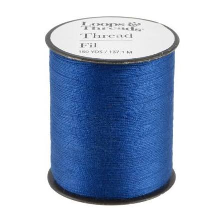 150yd. Polyester Thread by Loops & Threads®, Color: Dark Blue | Michaels