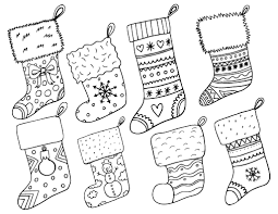 Stocking Coloring Page Printable Christmas Coloring Pages Printable Christmas Stocking Christmas Tree Coloring Page