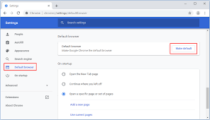 Clicking make default button under chrome settings opened the settings > apps > default apps page of windows 10 instead of setting chrome as default. How To Change Make Chrome Default Browser Windows 10 8 7