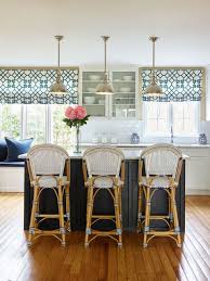 Blue And White Kitchen Before And After Farmhouse Bar Stools Interior Design Kitchen Home