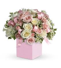 We are a real local florist! Welcome Baby Girl Bouquet Miami Fl Florist