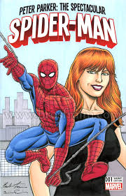 Since peter's death, mj has become an emo and spends most of her time trying to find definitive proof that nick fury and s.h.i.e.l.d. Peter Parker The Spectacular Spider Man Sketch Cover With Mary Jane In Brendon And Brian Fraim S Original Sketch Covers Comic Art Gallery Room