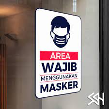 Poster area wajib pakai masker pdf. A4 Stiker Peringatan Sticker Warning Sign Wajib Pakai Menggunakan Masker Shopee Indonesia