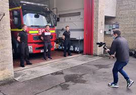 Firefighters film at Deddington station for TV appearance