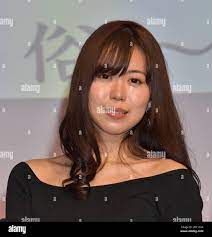 Japanese adult video actor Nanako Miyamura attends a stage greeting for TV  drama 