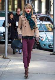 Taylor Swift Purple Pants Walking Pictures Taylor Swift Outfits Fashion Taylor Swift Style