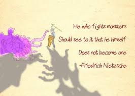 List of top 51 famous quotes and sayings about little monsters to read and share with friends on your facebook, twitter, blogs. Nietzsche Quote He Who Fights Monsters Drawing By