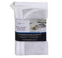 Mainstays White Mesh Delicates Wash Bag with Zipper Closure, 15" x 18"