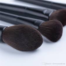 matte black makeup brush set foundation
