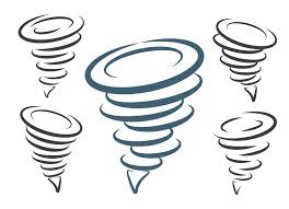 One big cartoon tornado with spiral twists, dust and stones, illustration of dangerous natural phenomenon, isolated. Tornado Cartoon Icons By Vectortatu Thehungryjpeg Com