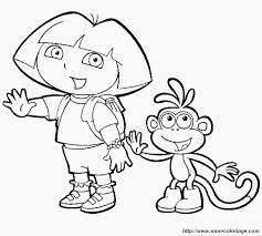 See more ideas about coloring pages, printable coloring pages, coloring books. Coloring Dora The Explorer Page Dora And Boots The Monkey Saying Hello