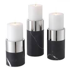 Set up the right mood with candles with the help of single candle holder faceted glass 12 by a&b home. Candle Holder Sierra Set Of 3