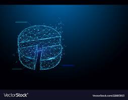 3d Pie Chart Infographic Form Lines And Particle