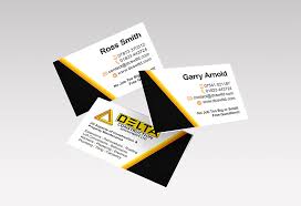 What to consider before designing your roofing business cards Delta Business Cards Guzzbury Studio