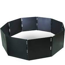 Steel fire ring with lattice pattern in black. Campfire Portable Fire Pit Ring 48 Diameter 12 Panels Stackable Heavy Steel Walmart Com Walmart Com