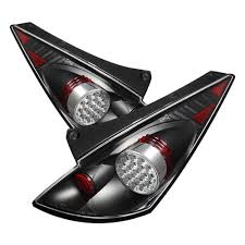 Spyder Auto Nissan 350z 03 05 Led Tail Lights Black 5006714 The Home Depot Nissan 350z Led Tail Lights Tail Light