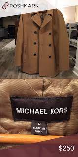 Camel four (4) front pockets, two (2) interior pockets straight point collar double breasted closure fully lined shoulder epaulets single vent back shell: Pin On My Posh Picks