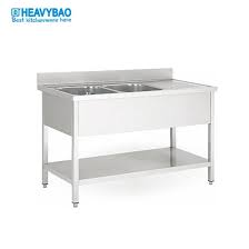 But the purpose is same for all. Heavybao Unique Commercial Double Stainless Steel Sink Table Metal Kitchen Catering Sink Washing Basin China Factory China Stainless Steel Sink Kitchen Sink