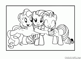 coloriage pinkie pie et les amis gratuit de vache