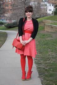 Black And White Polka Dot Dress With Black Tights Pin On Fashion Passion
