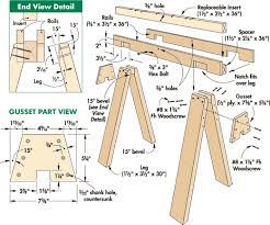 24 Free Sawhorse Plans Sawhorse Plans Saw Horse Diy Sawhorse