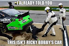 At the start of the nascar race, keep your eye on the flagman (a nascar official), who is perched above the race track at the start/finish line in yellow flag: Nascar Imgflip
