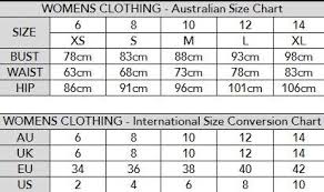 Australian Mens Clothing Sizes Chart 2019