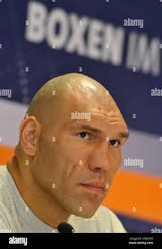WBA-heavyweight world champion Nikolai Valuev, from Russia, ponders a  question during a press conference in Nuremberg, southern Germany