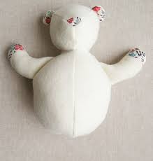 A teddy bear becomes much more special when you make it yourself. Wool Liberty Teddy Bear Purl Soho