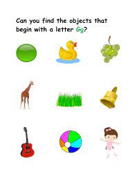 letter g sounds worksheet