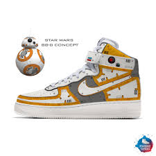 Custom Star Wars Nike Air Force 1 Custom Nike Af 1 Af 1 Custom Star Wars Nike Air Force Custom Bb 8 Cus Star Wars Shoes Custom Nike Shoes Custom Shoes Men