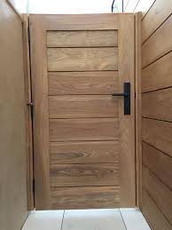 Custom Contemporary Wood Gate With Splined Body By Garden Passages Wood Gate Wooden Side Gates Fence Gate Design