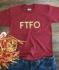 ftfo usc trojans cardinal yellow crewneck tee pro club