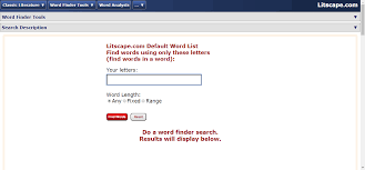 Is there a fast method to find all of the words containing the letters: Litscape Word Search Letter